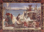 Pierre Puvis de Chavannes Marseilles,Gateway to the Orient oil painting artist